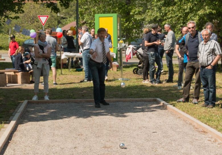 Einweihnung der Boulebahn