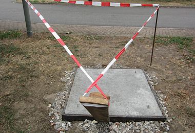 Fundament für Telefonhäuschen